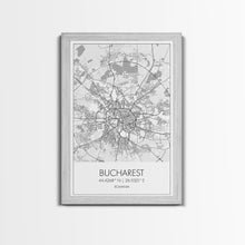 Carregar imagem no visualizador da galeria, Bucharest Street Map, Romania Map, City Map Art, Modern Art, Wall Art, Canvas Print, Canvas Wall Art, Adventure Wall Art, Vacation Gift
