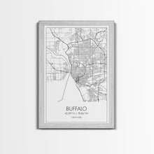Carregar imagem no visualizador da galeria, Buffalo Street Map, New York Map, City Map Art, Modern Art, Wall Art, Canvas Print, Canvas Wall Art, Wedding Gift, Home Office Wall Art
