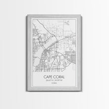 Carregar imagem no visualizador da galeria, Cape Coral Street Map, Florida Map, City Map Art, Modern Art, Wall Art, Canvas Print, Canvas Wall Art, Travel Gifts For Men, Apartment Décor
