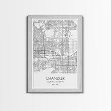Cargar imagen en el visor de la galería, Chandler Street Map, Arizona Map, City Map Art, Modern Art, Wall Art, Canvas Print, Canvas Wall Art, Home Office Art, Housewarming Gift
