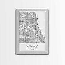 Cargar imagen en el visor de la galería, Chicago Street Map, Illinois Map, City Map Art, Modern Art, Wall Art, Canvas Print, Canvas Wall Art, Travel Wall Décor, Unique Wall Art
