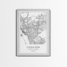 Cargar imagen en el visor de la galería, Chula Vista Street Map, California Map, City Map Art, Modern Art, Wall Art, Canvas Print, Canvas Wall Art, Living Room Wall Art, Travel Art
