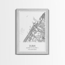 Load image into Gallery viewer, Dubai Street Map, UAE Map, City Map Art, Minimalist Art, Wall Art, Canvas Print, Aviation Gift, Travel Art, Office Décor, Unique Wall Art
