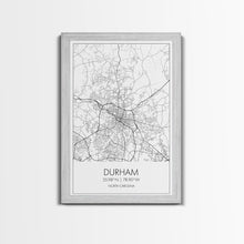 Load image into Gallery viewer, Durham Street Map, North Carolina Map, City Map Art, Minimalist Art, Wall Art, Canvas Print, Traveler Gift, Travel Wall Décor
