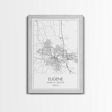 Carregar imagem no visualizador da galeria, Eugene Street Map, Oregon Map, City Map Art, Minimalist Art, Wall Art, Canvas Print, Traveler Gift, Home Office Wall Art, Travel Décor
