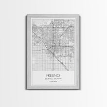 Carregar imagem no visualizador da galeria, Fresno Street Map, California Map, City Map Art, Minimalist Art, Wall Art, Canvas Print, Bar Wall Art, Teen Gift, Travel Wall Art,
