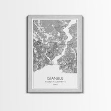 Cargar imagen en el visor de la galería, Istanbul Street Map, Turkey Map, City Map Art, Minimalist Art, Wall Art, Canvas Print, Travel Wall Art, Master Bedroom Décor, Gift For Her
