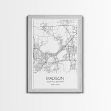Load image into Gallery viewer, Madison Street Map, Wisconsin Map, City Map Art, Modern Art, Wall Art, Canvas Print, Bedroom Wall Art, Travel Wall Print, Gift For Men
