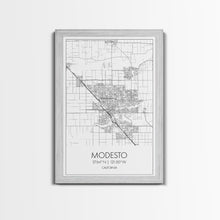 Load image into Gallery viewer, Modesto Street Map, California Map, City Map Art, Modern Art, Wall Art, Canvas Print, Home Décor Wall Art, Friendship Gift, Travel Wall Art
