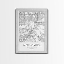 Load image into Gallery viewer, Moreno Valley Street Map, California Map, City Map Art, Modern Art, Wall Art, Canvas Print, Wall Art For Bedroom, Couple Gift, Travel Print
