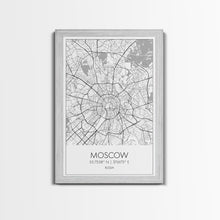 Load image into Gallery viewer, Moscow Street Map, Russia Map, Europe City Map Art, Modern Art, Wall Art, Canvas Print, Wall Art Prints, Gift For Husband, Travel Wall Décor

