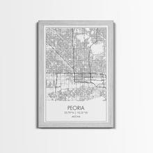 Load image into Gallery viewer, Peoria Street Map, Arizona Map, City Map Art, Minimalist Art, Wall Art, Canvas Print, Living Room Wall Art, Travel Gifts For Men, Travel Art
