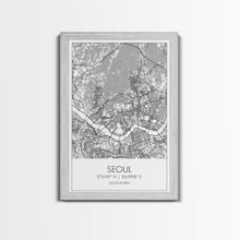Load image into Gallery viewer, Seoul Street Map, South Korea Map, Asia City Map Print, Minimalist Art, Wall Art, Canvas Print, Travel Gift For Women, Travel Wall Décor
