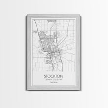 Load image into Gallery viewer, Stockton Street Map, California Map, City Map Print, Modern Wall Art, Wall Art, Canvas Print, Boyfriend Gift, Travel Wall Décor, Art Print
