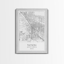 Load image into Gallery viewer, Tucson Street Map, Arizona Map, City Map Print, Modern Wall Art, Wall Art, Canvas Print, Minimal Wall Art, Family Gift, Travel Wall Décor
