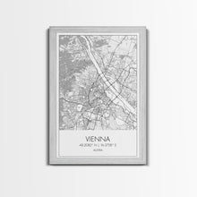 Load image into Gallery viewer, Vienna Street Map, Austria Map, City Map Print, Modern Wall Art, Wall Art, Canvas Print, Black And White, Unique Wedding Gift, Travel Art
