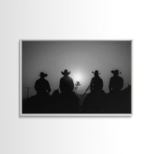 Load image into Gallery viewer, Cowboy Prints Framed Wall Art, Western Decor, Black and White Photography, Western Decor, Wild West Art, Cowboy Art, Wild West Art Print
