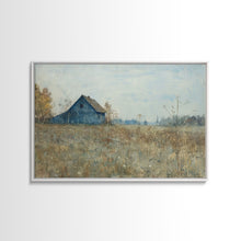 Carregar imagem no visualizador da galeria, Beautiful Folk Art Canvas, Primitive / Rustic Wall Art, Old Barn Original Art Painting, Kitchen Or Living Room Rustic Decor
