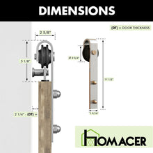 Load image into Gallery viewer, Finished &amp; Unassembled Single Barn Door with Non-Bypass Brushed Nickel Installation Hardware Kit (Single X Design)
