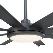 Cargar imagen en el visor de la galería, 60&quot; Industrial DC Motor Downrod Mount Ceiling Fan with Lighting and Remote Control
