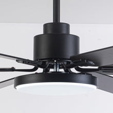 Cargar imagen en el visor de la galería, 60&quot; Industrial DC Motor Downrod Mount Reversible Ceiling Fan with Lighting and Remote Control
