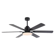 Cargar imagen en el visor de la galería, 60&quot; Industrial DC Motor Downrod Mount Reversible Ceiling Fan with Lighting and Remote Control
