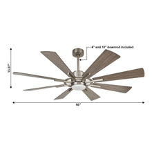 Cargar imagen en el visor de la galería, 60&quot; Oretha Windmill DC Ceiling Fan with LED Lighting
