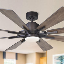 Cargar imagen en el visor de la galería, 60&quot; Oretha Windmill DC Ceiling Fan with LED Lighting
