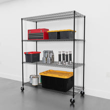 Load image into Gallery viewer, 24&quot; x 60&quot; x 72&quot; 4-Tier Wire Rack

