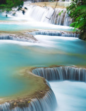 Load image into Gallery viewer, Kuang Si Thailand Waterfall Wallpaper Mural. #6041
