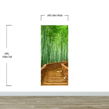 Carregar imagem no visualizador da galeria, Japanese Bamboo Forest Arashiyama Woods Wall Mural #6043
