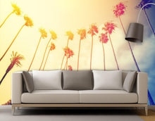 Load image into Gallery viewer, Retro California Sunset Palmtree Wall Mural #6050
