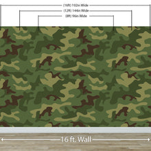 Load image into Gallery viewer, Woodland Green Military Combat Camo Camouflage Wall Mural #6064
