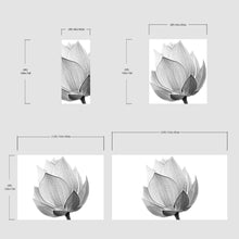 Carregar imagem no visualizador da galeria, Black and White Lotus Flower Wall Mural #6116
