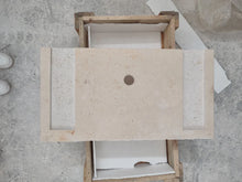 Load image into Gallery viewer, Troia Light Travertine Rustic Rectangular Wall-mount Bathroom Sink (W)16&quot; (L)30&quot; (H)5&quot;
