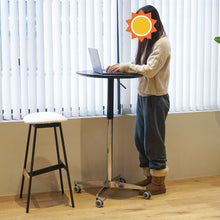 Load image into Gallery viewer, Movable Adjustable Bar Table Pub Table 360 Swivel Counter Bar Height Aluminum Star Base Movable for Stand Desk Bistro Table Dining Room Home Kitchen Table
