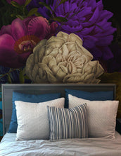 Cargar imagen en el visor de la galería, Melancholy Flower Wall Mural. Black background. #6130
