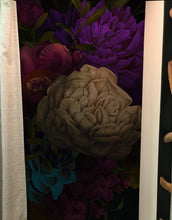 Cargar imagen en el visor de la galería, Melancholy Flower Wall Mural. Black background. #6130
