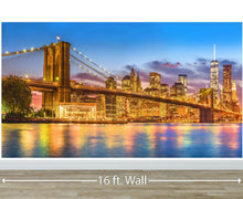 Carregar imagem no visualizador da galeria, New York City Brooklyn Bridge Wall Mural Decal Sticker. #6149
