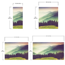 Cargar imagen en el visor de la galería, Colorful Foggy Mountain Forest View Wall Mural | Peel and Stick Wallpaper. #6159
