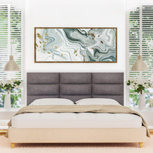 Load image into Gallery viewer, Tbfit Upholstered Wall Mounted Headboard, Soundproof Peel and Stick Headboards for Queen Size Bed, Tufted Floating Dorm Bed Pack of 9 Panels Sized 10&quot;

