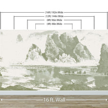 Load image into Gallery viewer, Shan Shui Traditional Chinese Mountain Landscape Scenery Painting Wall Mural. #6178
