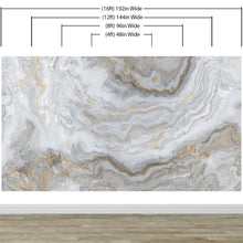 Load image into Gallery viewer, White Marble Stone Granite Slate Peel and Stick Wallpaper | Removable Wall Mural #6180
