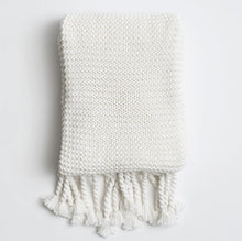 Cargar imagen en el visor de la galería, Ozarke Organic Cotton Comfy Knit Throw Blanket Extra Large 54 x 72 inches
