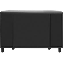 Load image into Gallery viewer, Curved Design Storage Cabinet made of Fraxinus Mandschuric Solid Wood Veneer, Featuring Four Doors and Adjustable Shelves, Suitable for Corridors, Entrances and Study.
