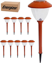 Cargar imagen en el visor de la galería, Energizer 10 Pack Solar LED Pathway Lights Outdoor-Stainless Steel
