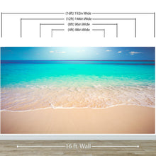 Carregar imagem no visualizador da galeria, Tropical White Sand Paradise Beach Ocean Wave Scenery Wall Mural. #6201
