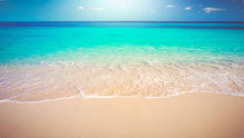 Load image into Gallery viewer, Tropical White Sand Paradise Beach Ocean Wave Scenery Wall Mural. #6201
