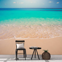 Load image into Gallery viewer, Tropical White Sand Paradise Beach Ocean Wave Scenery Wall Mural. #6201
