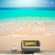 Carregar imagem no visualizador da galeria, Tropical White Sand Paradise Beach Ocean Wave Scenery Wall Mural. #6201
